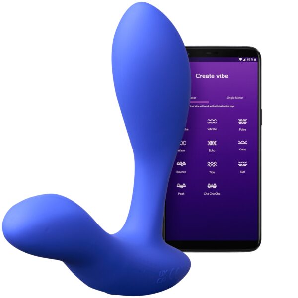 We-Vibe Vector+ App-styret Vibrerende Prostata Massager - Blå Blå