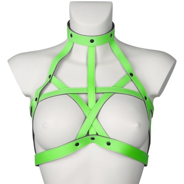 Ouch! Glow in the Dark BH Harness - Grøn - L/XL Grøn L/XL