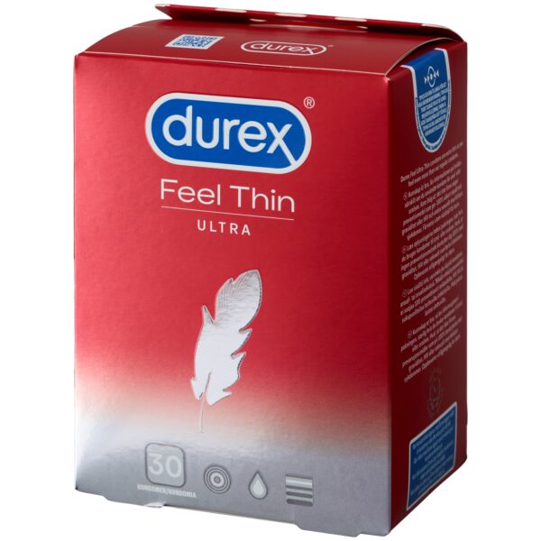 Durex Feel Thin Ultra Kondomer 30 stk - Rød Rød