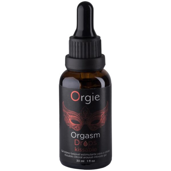 Orgie Orgasm Drops Kissable Intimgel 30 ml - Sort Sort