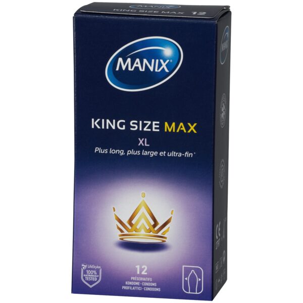 Manix King Size Max XL Kondomer 12 stk - Clear Clear