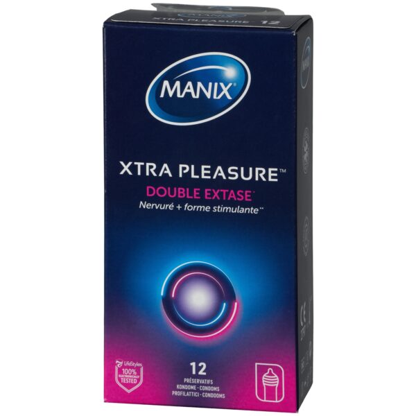 Manix Xtra Pleasure Double Extase Kondomer 12 stk. - Klar Klar