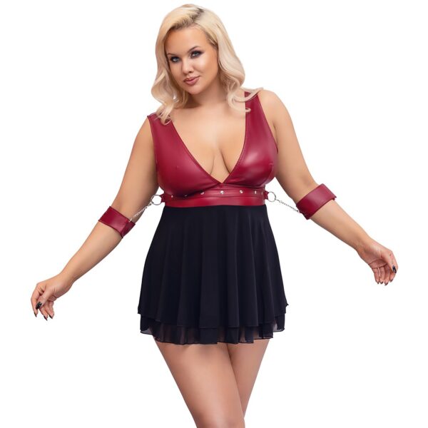 Cottelli Bondage Babydoll Plus Size - Sort - 4XL Sort 4XL