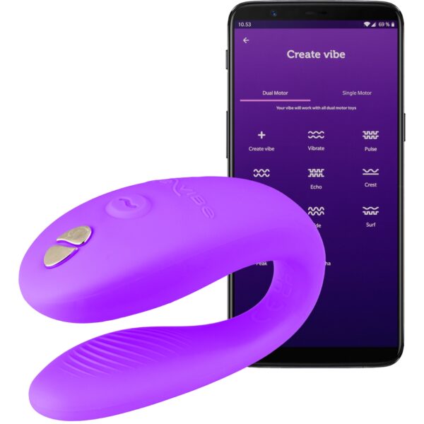 We-Vibe Sync GO App-styret Par Vibrator - Lilla Lilla