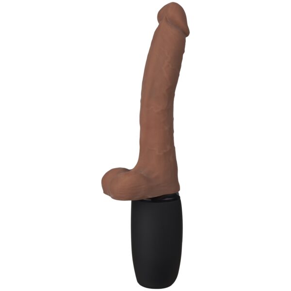 King Cock Plus Thrusting DIldo med Kugler 19 cm Brun - Brown Brown