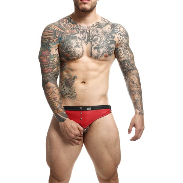 MaleBasics DNGEON Jockstrap med Penisring - Red - One Size Red One Size