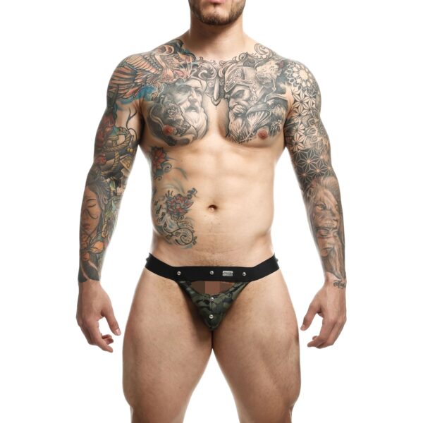 MaleBasics DNGEON Peekaboo Jock - Green - One Size Green One Size