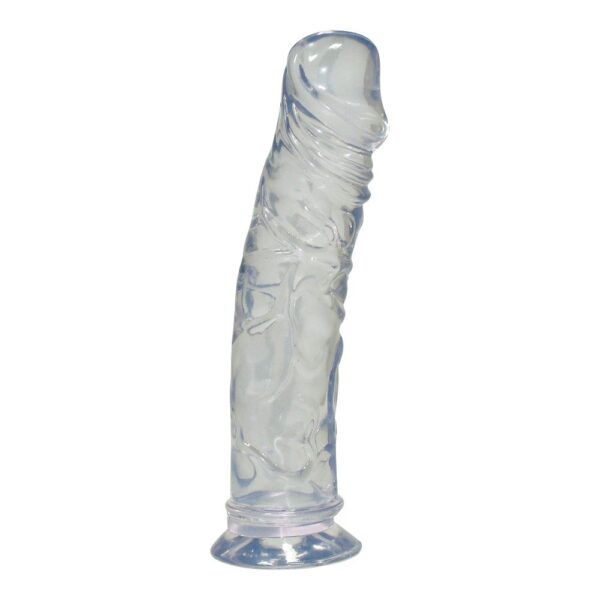 Crystal Clear - Dildo Med Sugekop Gennemsigtig