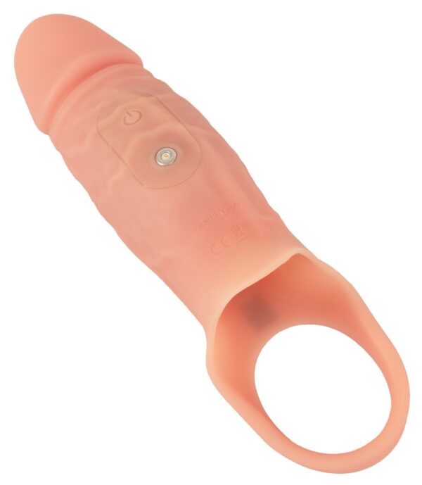 Penissleeve "RealSleeve Close" med vibrationer hudfarvet lys