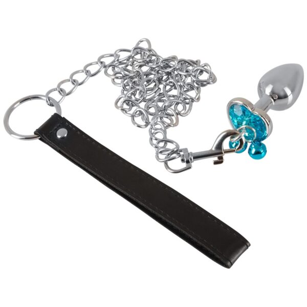 Sølv Butt Plug Set With A Leash