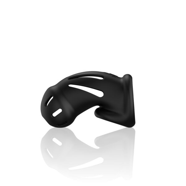 Sort Model 27 Ultra Soft Silicone Chastity Cage Black