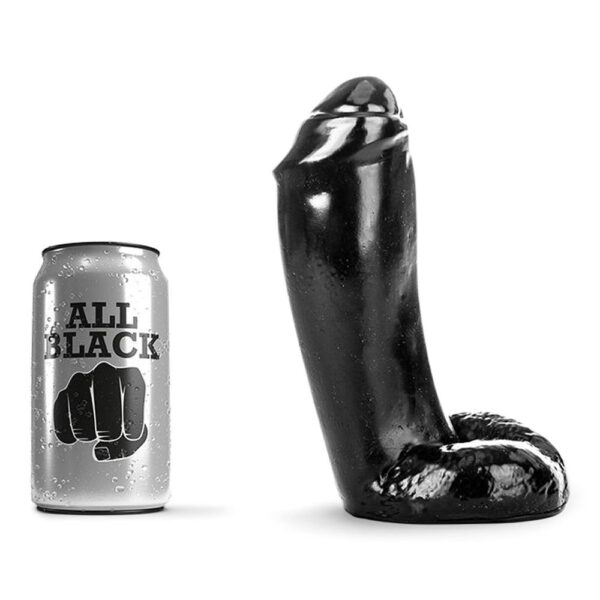 All Black 46  -  Tyk Og Realistisk Dildo Sort