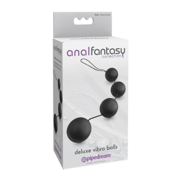 Anal Fantasy Collection Deluxe Vibro Balls  -  Analkæde Sort