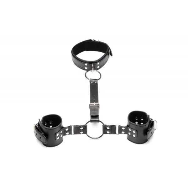 Collar with Cuffs Restraint Set - Black