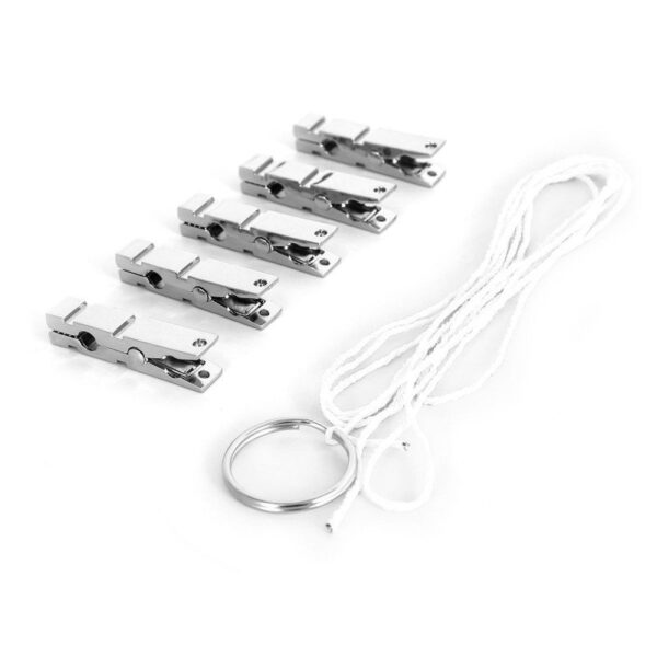 Modern Zinc Alloy Nipple clamps 5x Set with Rope "Lynlåsen"