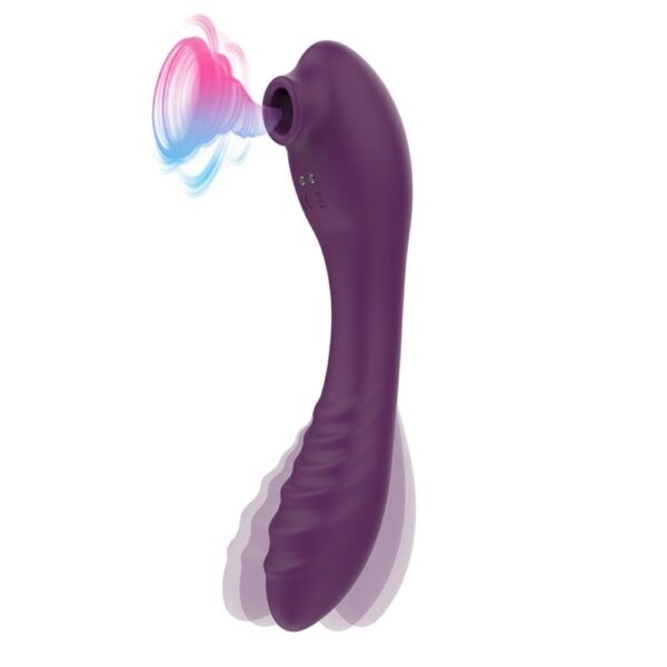 Deluxe Klitoris Stimulator og Vibrator  -  2 i 1 Lilla