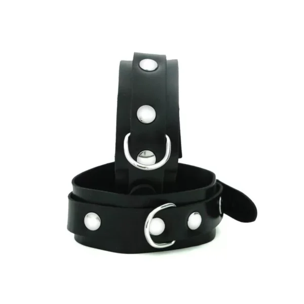 Rubber Anklecuffs Black