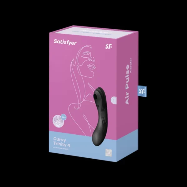 SATISFYER - CURVY TRINITY 4 - 3-IN-1 VIBRATOR - BLACK