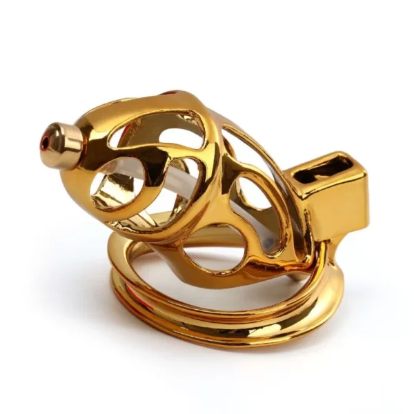 Sevanda Urethral Chastity Cock Cage -Gold