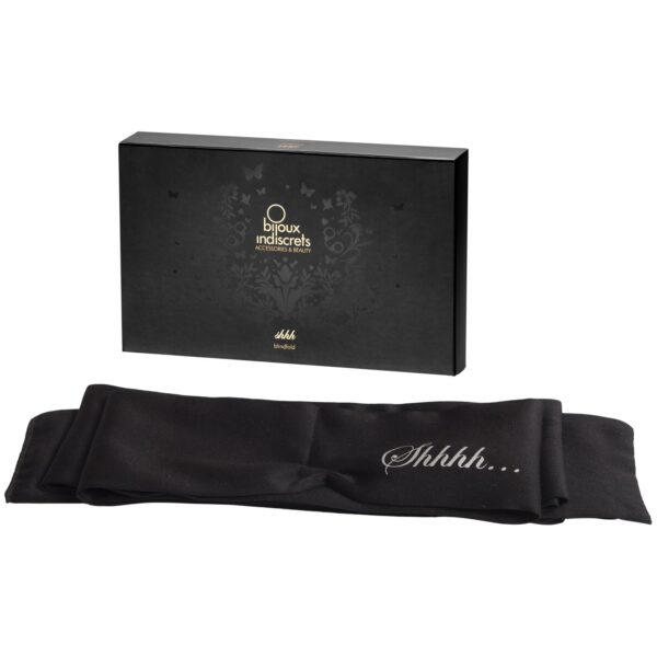 Bijoux Shhh Satin Blindfold - Black Black