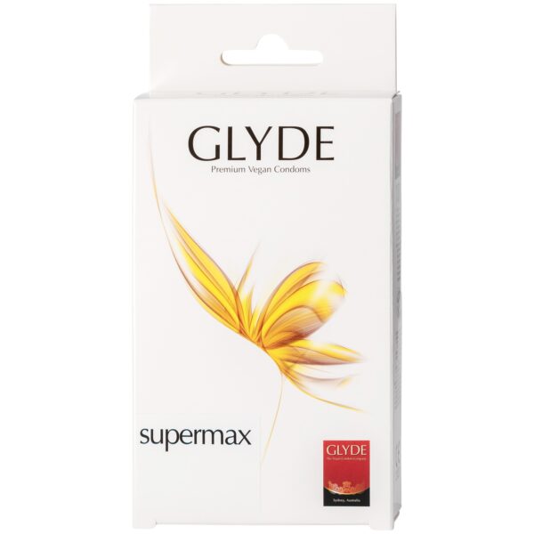 Glyde Supermax Veganske Kondomer 10 stk - Clear Clear