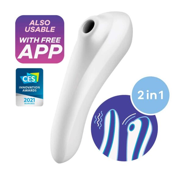 Satisfyer Dual Pleasure Klitoris Stimulator og G-punkt vibrator - Hvid