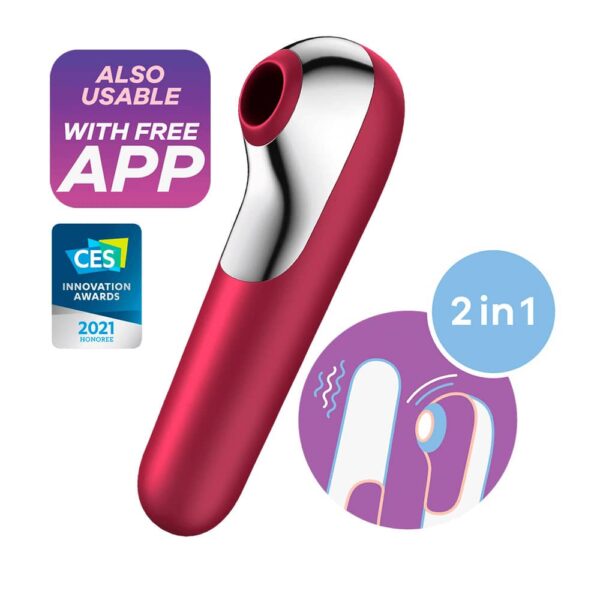 Satisfyer Dual Love Klitoris Stimulator - Rød