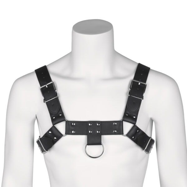 obaie Imiteret Læder Bryst Harness til Mænd - Black - One Size Black One Size