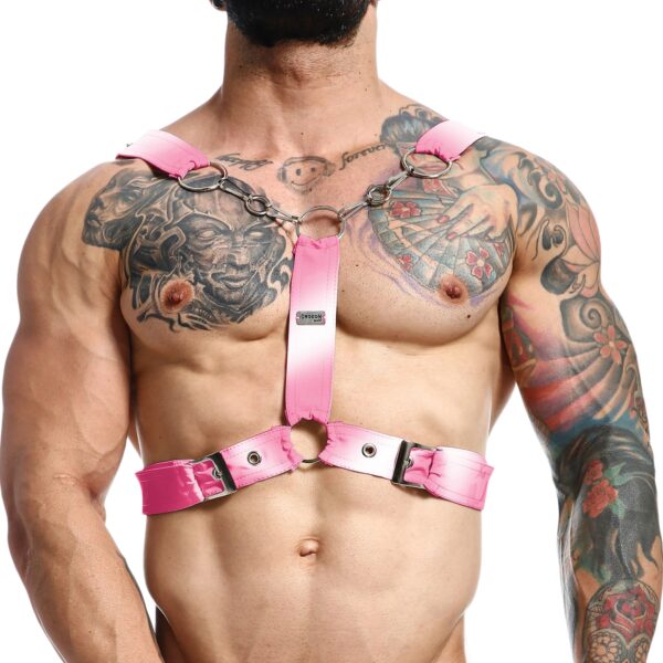 MaleBasics DNGEON Y Cross Kæde Harness - Pink - One Size Pink One Size