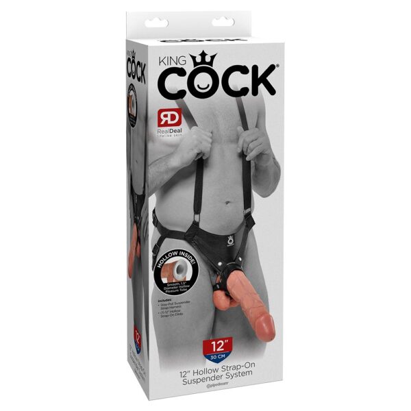 King CockÂ® Harness med Hul 30 cm Kæmpe Dildo