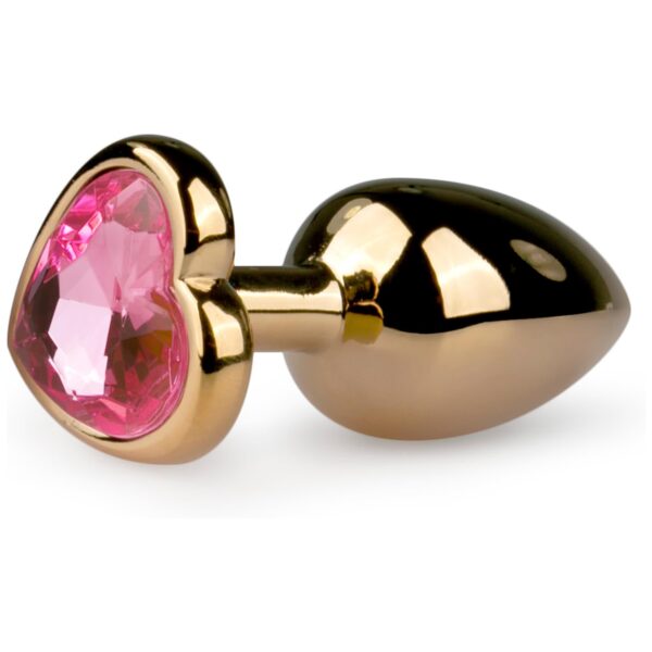 Guld Metal Butt Plug No.3 - Gold/Pink