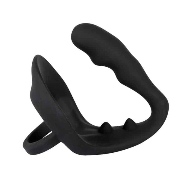 Black Velvets Penisring med Anal Plug Sort