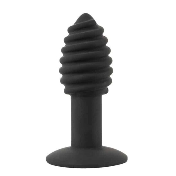 Black Velvets Twist Butt Plug med Vibrator Sort