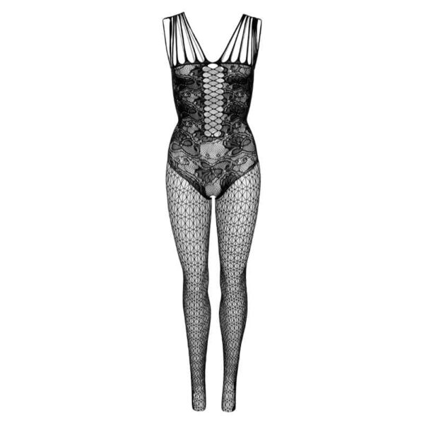 Daring Intimates Hex and Lace Bundløs Catsuit Sort  Onesize