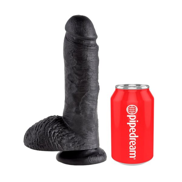 King CockÂ® Dildo Med Kugler 20 Cm Sort  20 cm