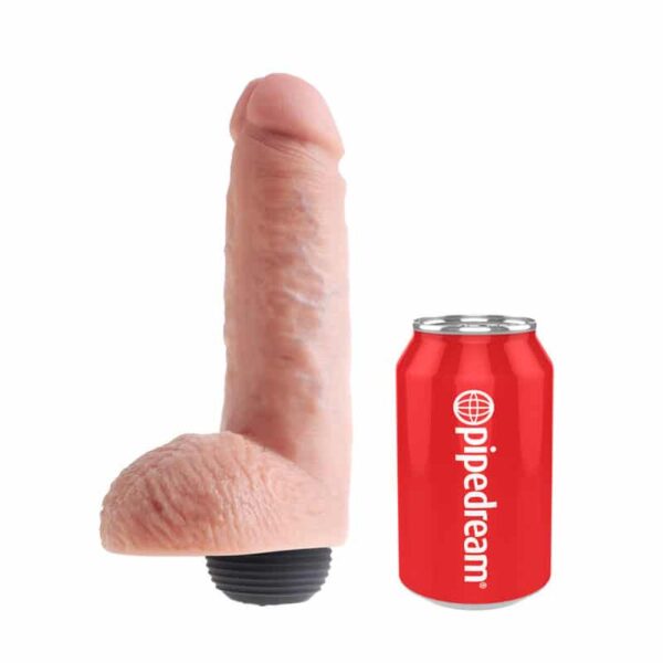 King CockÂ® Sprøjte Dildo med Kugler 20 cm  20 cm