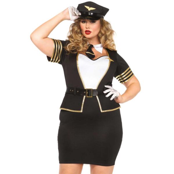 Leg Avenue Mile High Pilot Kostume - XL/XXL