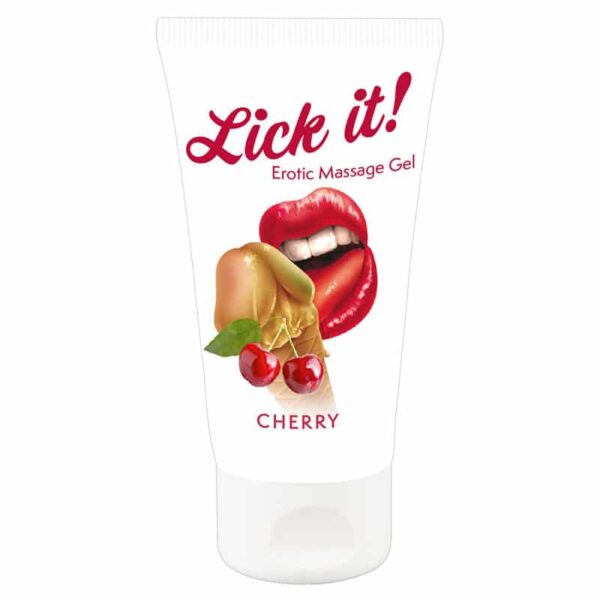 Lick It Erotisk Massage Gel Kirsebær