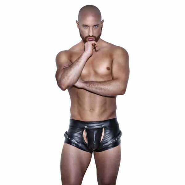 Noir Handmade Elliott Wetlook Boksershorts Sort - XXL