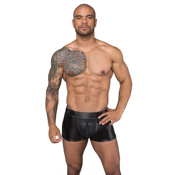 Noir Handmade John Wetlook Boxershorts med Lynlås - M