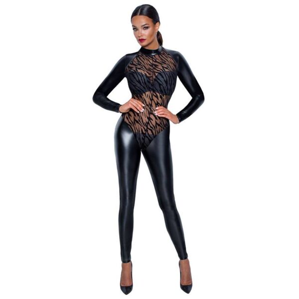 Noir Handmade Kris Wetlook Catsuit Sort - XL