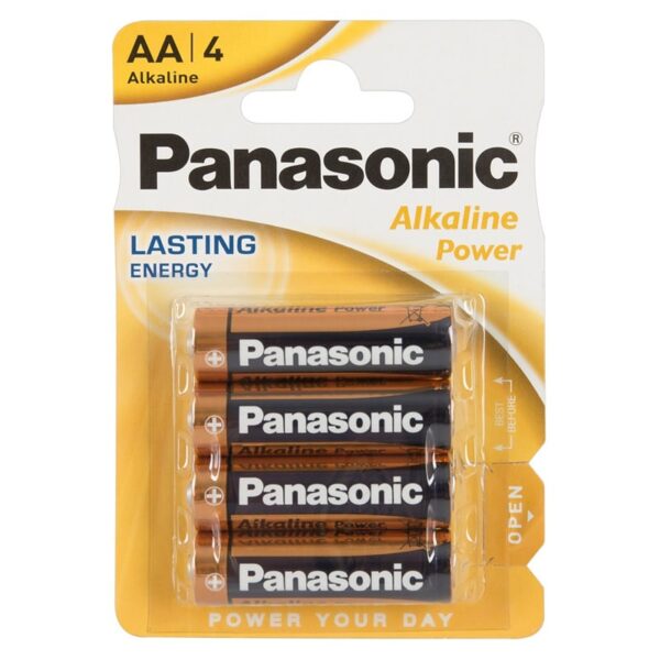 Panasonic Alkaline batterier AA 4 stk.