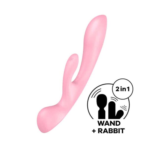 Satisfyer Triple Oh Rabbitvibrator Lyserød