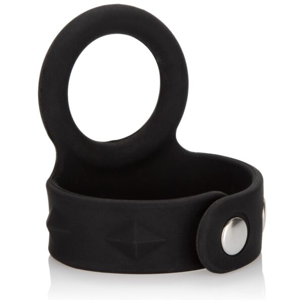 Sort Silic. Tri-Snap Scrotum Support Ring Med